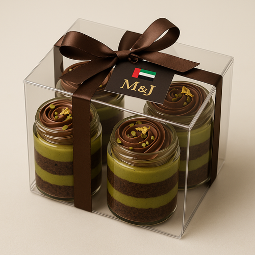 Dubai Pistachio Cake Jars – 4 Pack by M&J